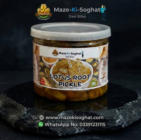 Homemade Lotus Root Pickle (Beh Ka Achar) Pakistan – Maze Ki Soghat
