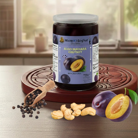 Homemade Alu Bukhara Chutney (Plum Chutney) Pakistan – Maze Ki Soghat
