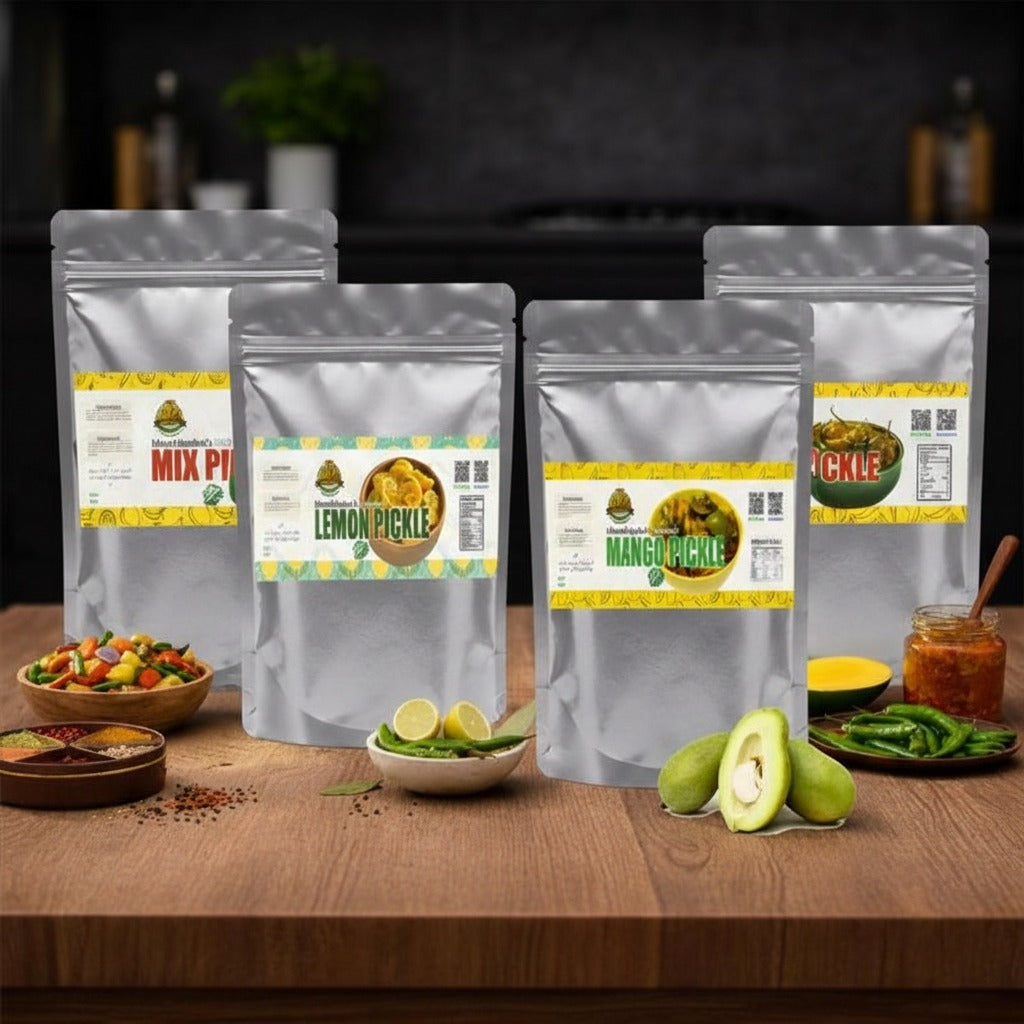 Fantastic Four | 4 x 400g Pickle Packs (Mix+ Lemon+ Mango+ Chilli )