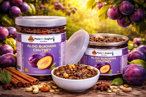 Homemade Alu Bukhara Chutney (Plum Chutney) Pakistan – Maze Ki Soghat
