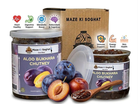 Homemade Alu Bukhara Chutney (Plum Chutney) Pakistan – Maze Ki Soghat
