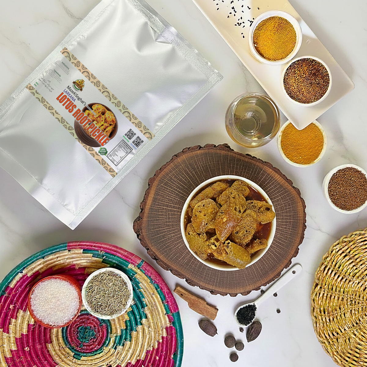 Lotus Root Pickle (بیہ کا اچار)